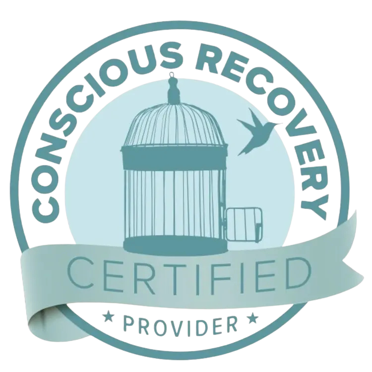Conscious Recovery Certified Provider logo indicating certification in the Conscious Recovery approach to addiction treatment.