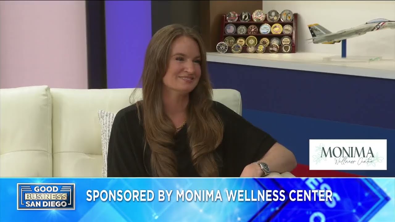 Kat Grassetti, LCSW, Clinical Director at Monima Wellness Center, during her Good Business San Diego segment on Fox 5 for PTSD Awareness Month